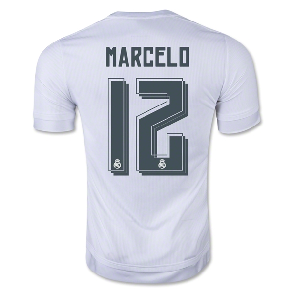 Real Madrid 2015-16 MARCELO #12 Home Soccer Jersey